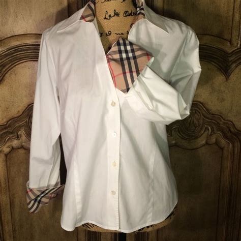 white burberry shirt women|Burberry white shirt price.